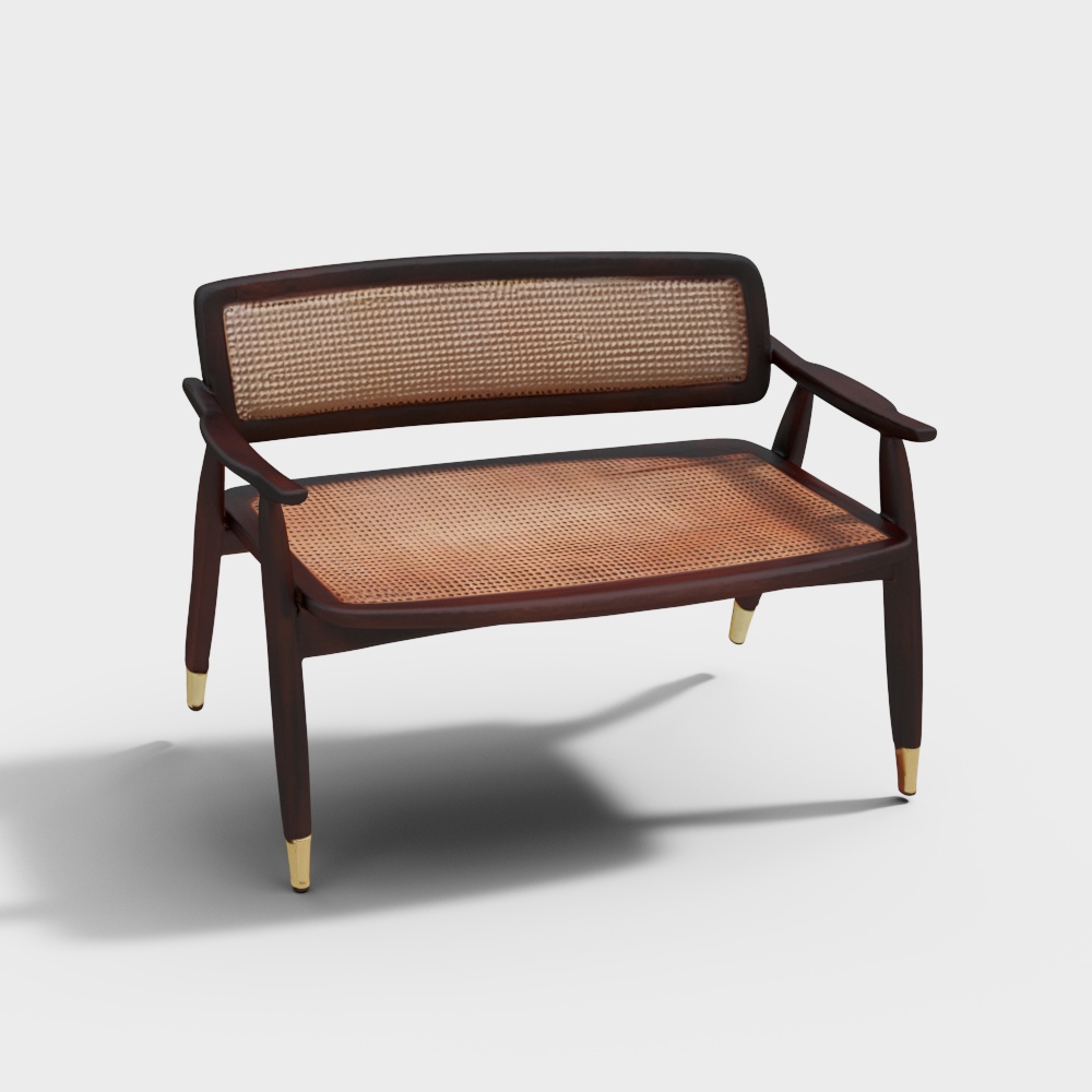 Roubiax Solid Wood 2-Seater Bench in Tubbaq Finish