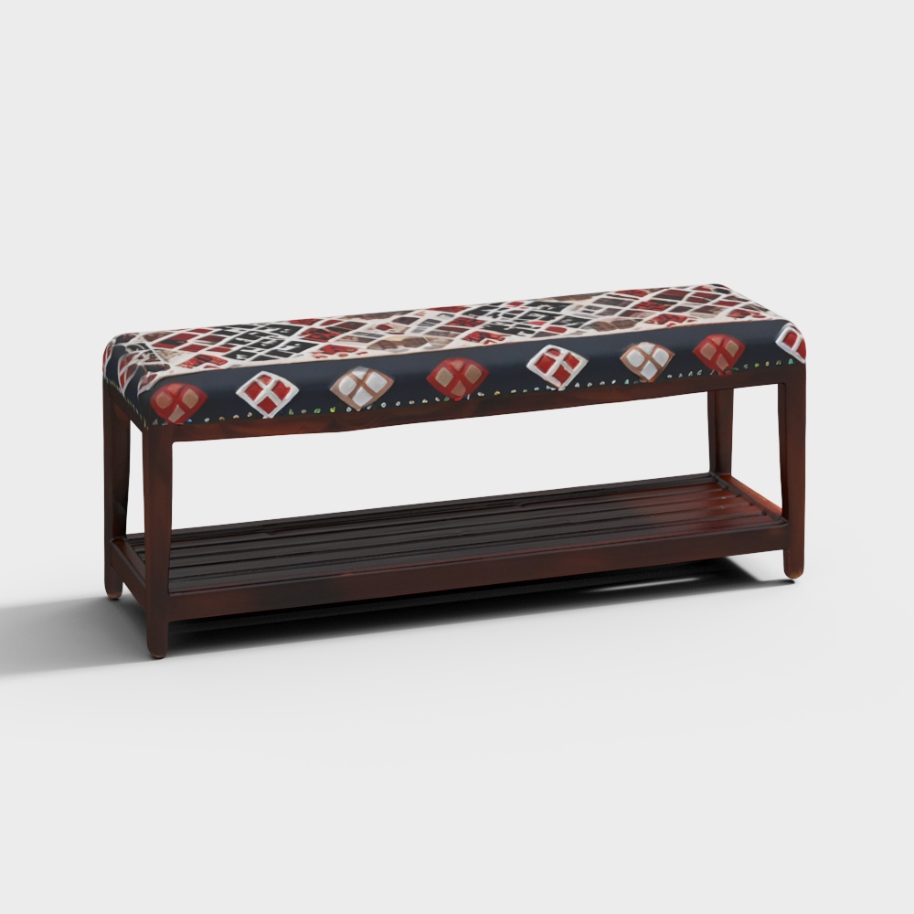 Calbost Sheesham Wood Bench in Provincial Teak Finish