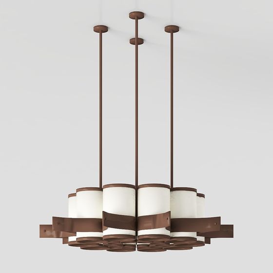 Elegant Low-Polygon Chandelier 3D model