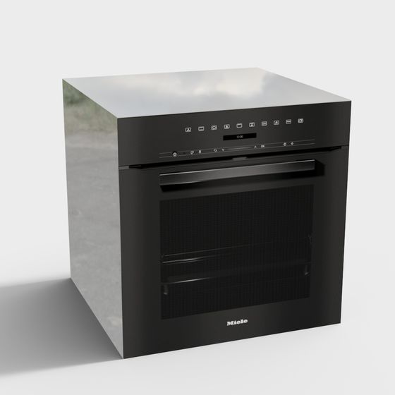 Sleek Miele Oven 3D model for Modern Kitchens