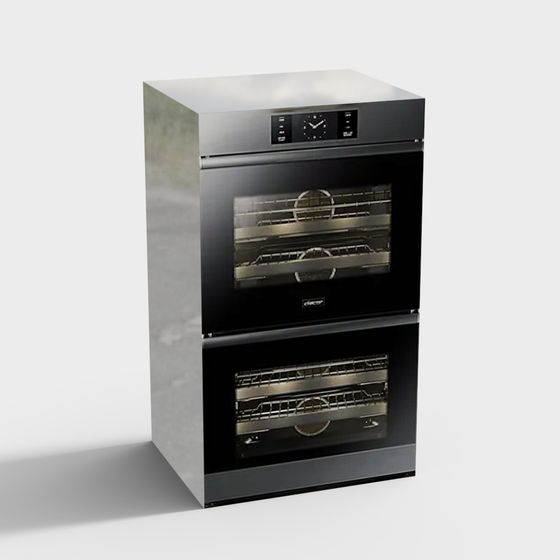 Stylish Double Layer Built-in Oven 3D model
