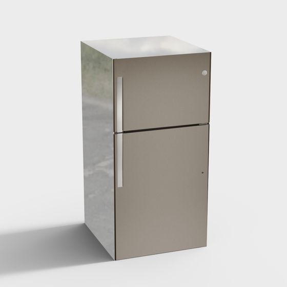 Minimalist Refrigerator 3D model for Modern Spaces