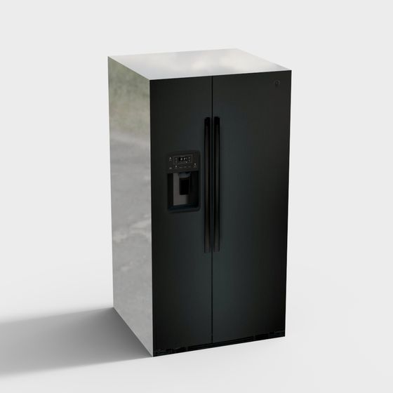 Stylish Low-Poly Refrigerator 3D model for Modern Kitchen