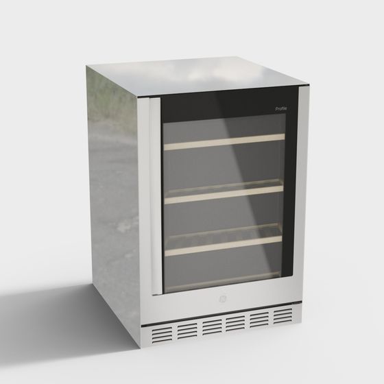Minimalist 3D Refrigerator Model for Modern Spaces