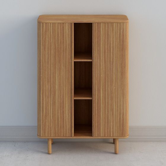 Wood Grain Storage Cabinet 3D model for Creative Projects