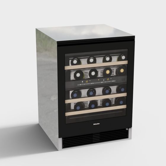 Elegant Miele Wine Cabinet 3D Model for Modern Spaces