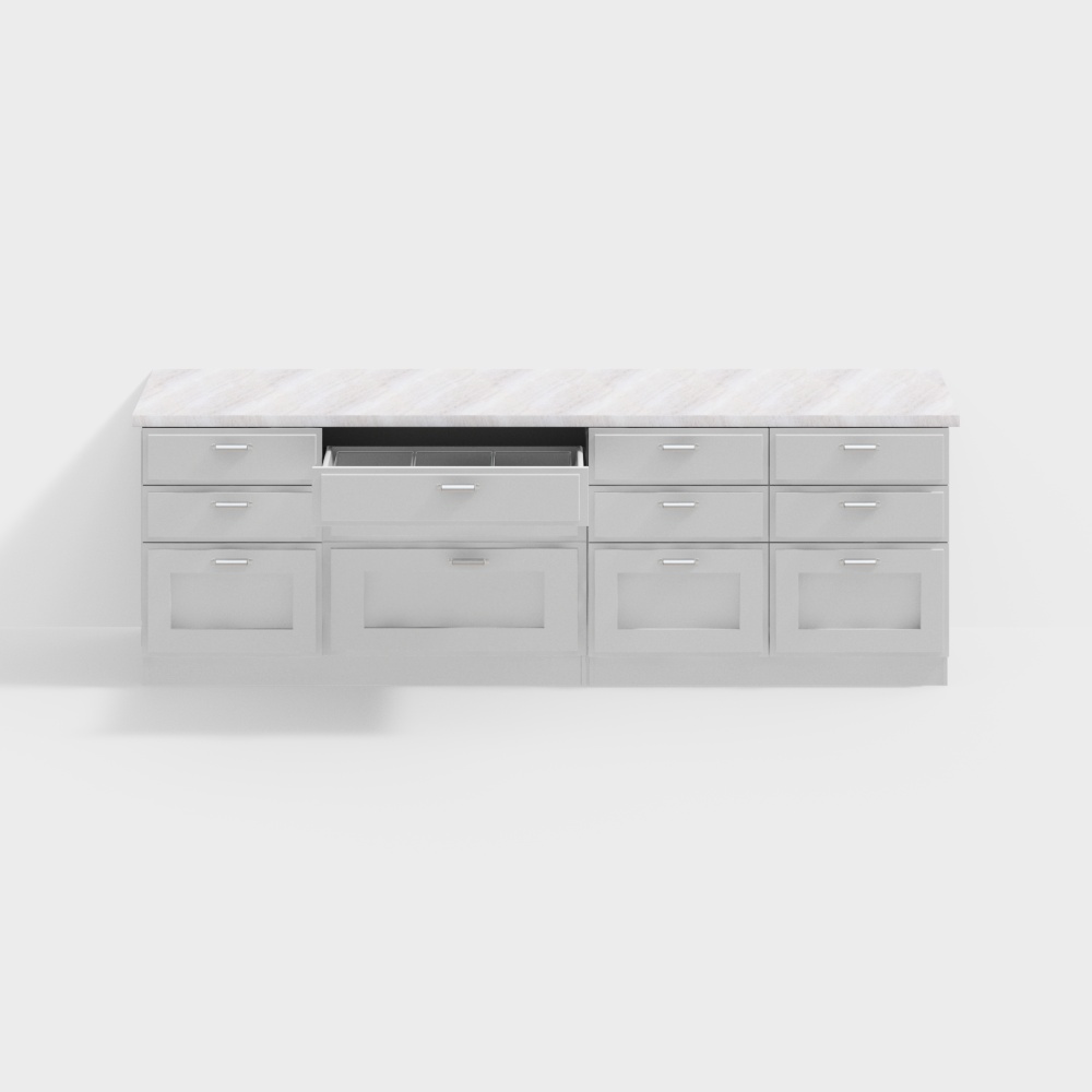 European-Style Cabinet Drawer Open