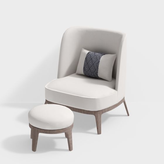 Cozy Corner Chair Set 3D model