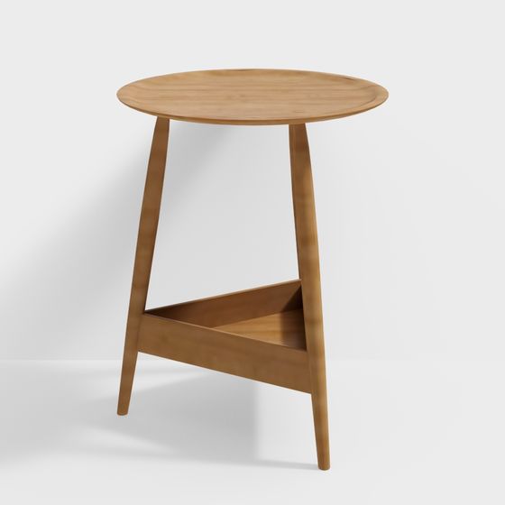 Elegant Round Side Table 3D model for Modern Interiors