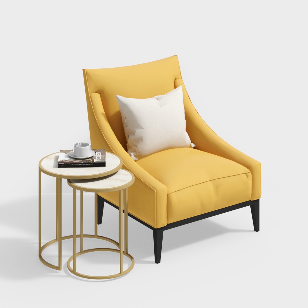 Divano singolo arancione