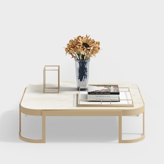 Elegant Marble Coffee Table 3D model