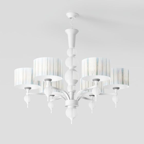 Stylish Low-Polygon Chandelier 3D model for Modern Spaces