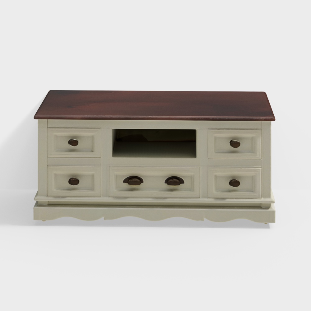 Versaille Solid Wood TV Console in Tulip Finish