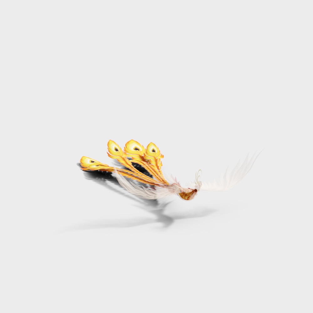 Mythical Phoenix 3D Model in Dreamy Skies