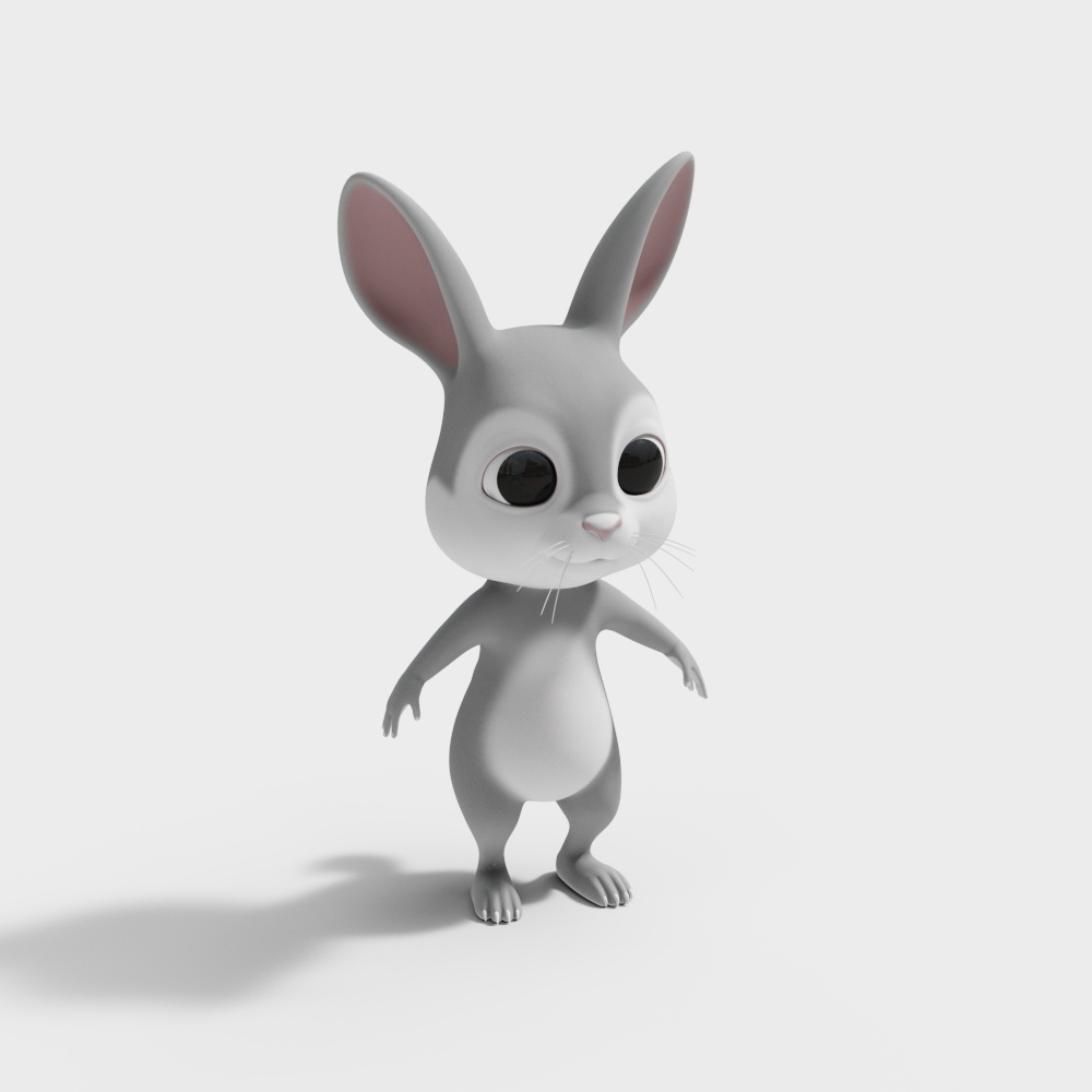 Adorable Binky Rabbit 3D Model