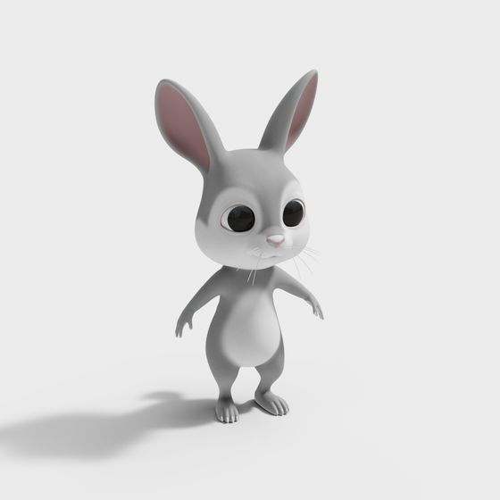 Adorable Binky Rabbit 3D Model