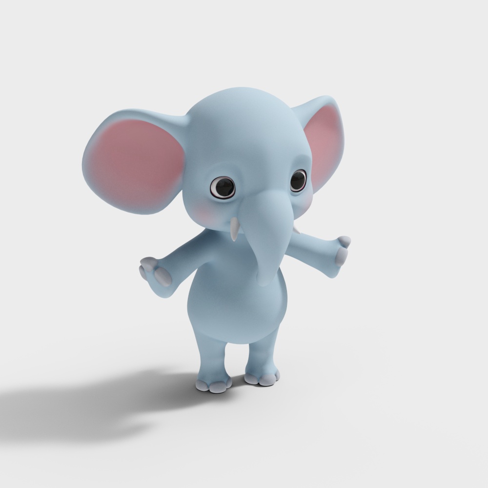 Adorable Baby Elephant 3D model
