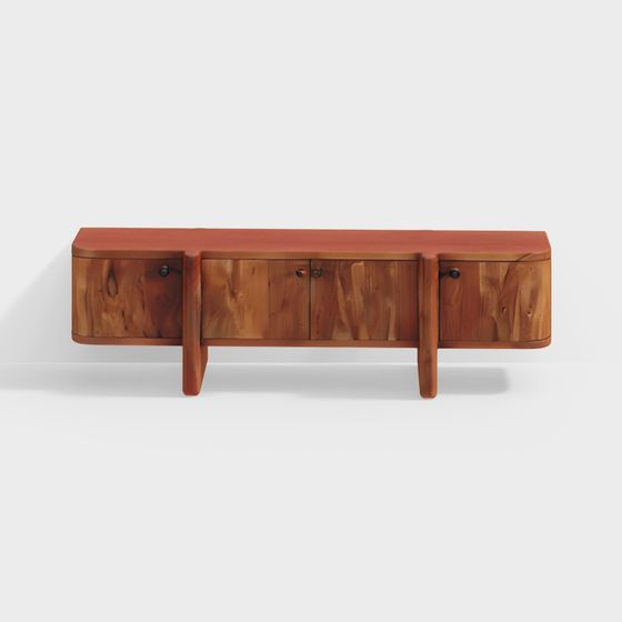Wooden Console 3D model for Modern Interiors