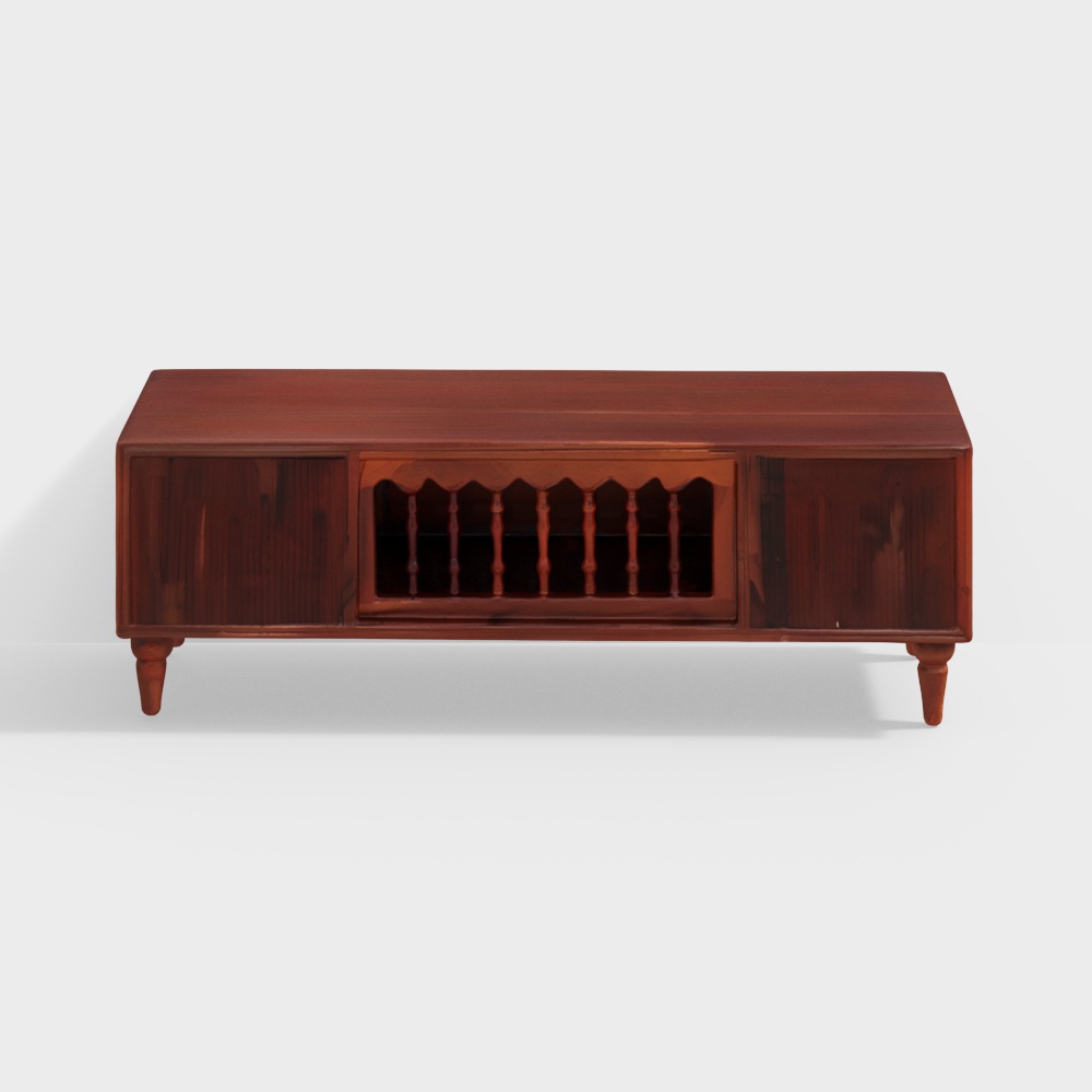 Olin Solid Wood TV Console in Walnut Finish