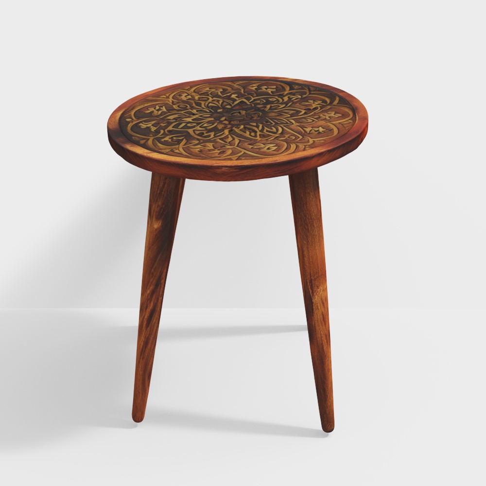 Mango Wood Hand-Crafted Round Tables