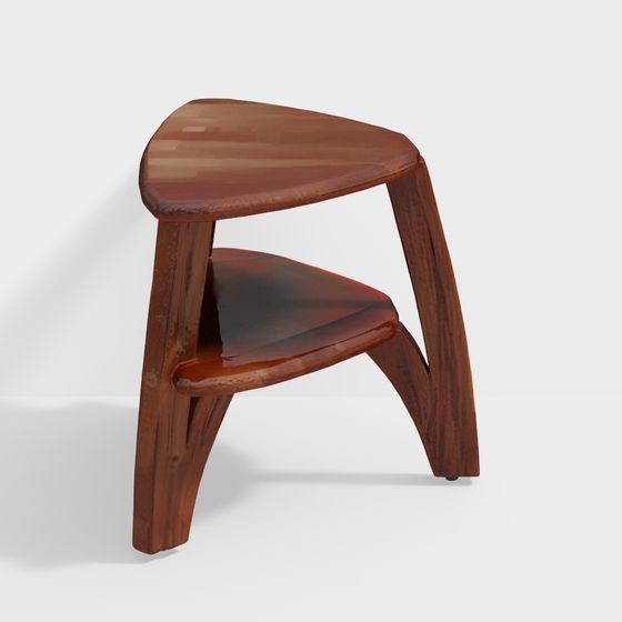 Simple Wooden Stool 3D model