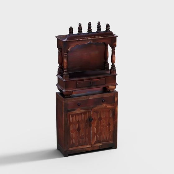 Vintage Style Low-Polygon Furniture 3D model