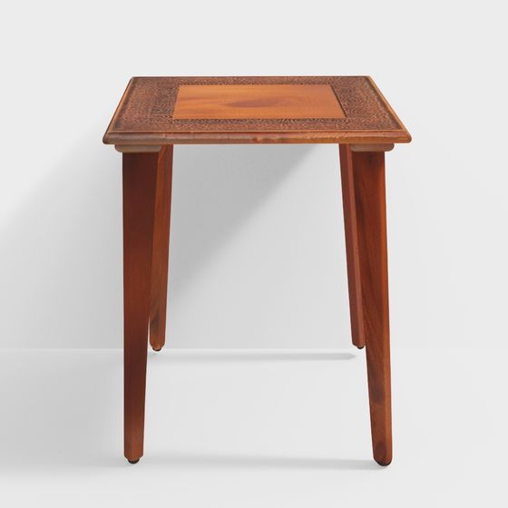 Elegant Vintage Side Table 3D model for Creative Spaces