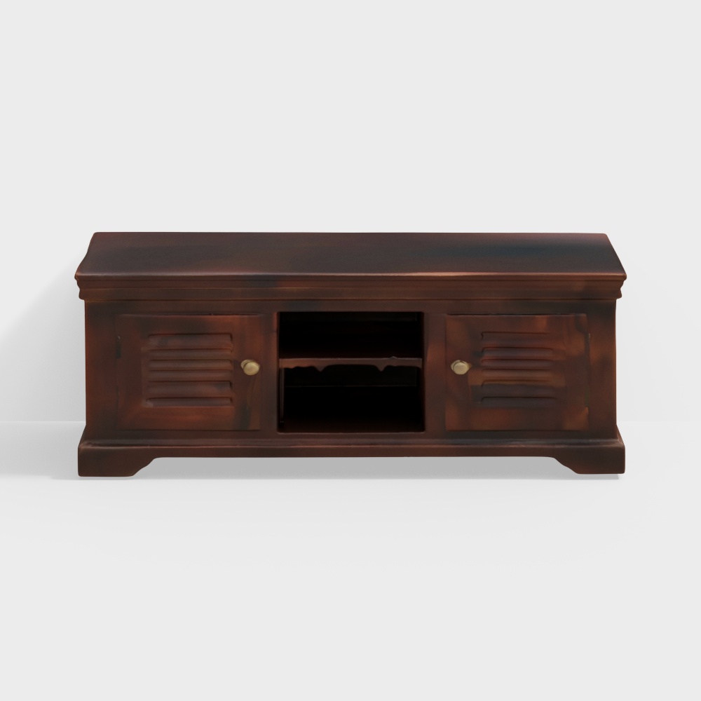 Carleson Sheesham Wood TV Console in Provincial Te