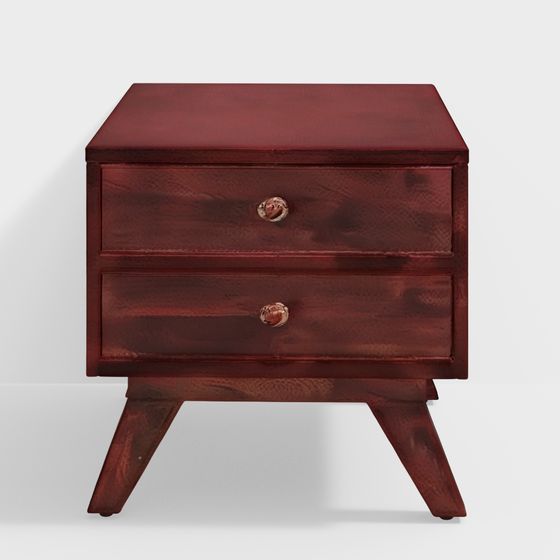 Vintage Style Nightstand 3D model