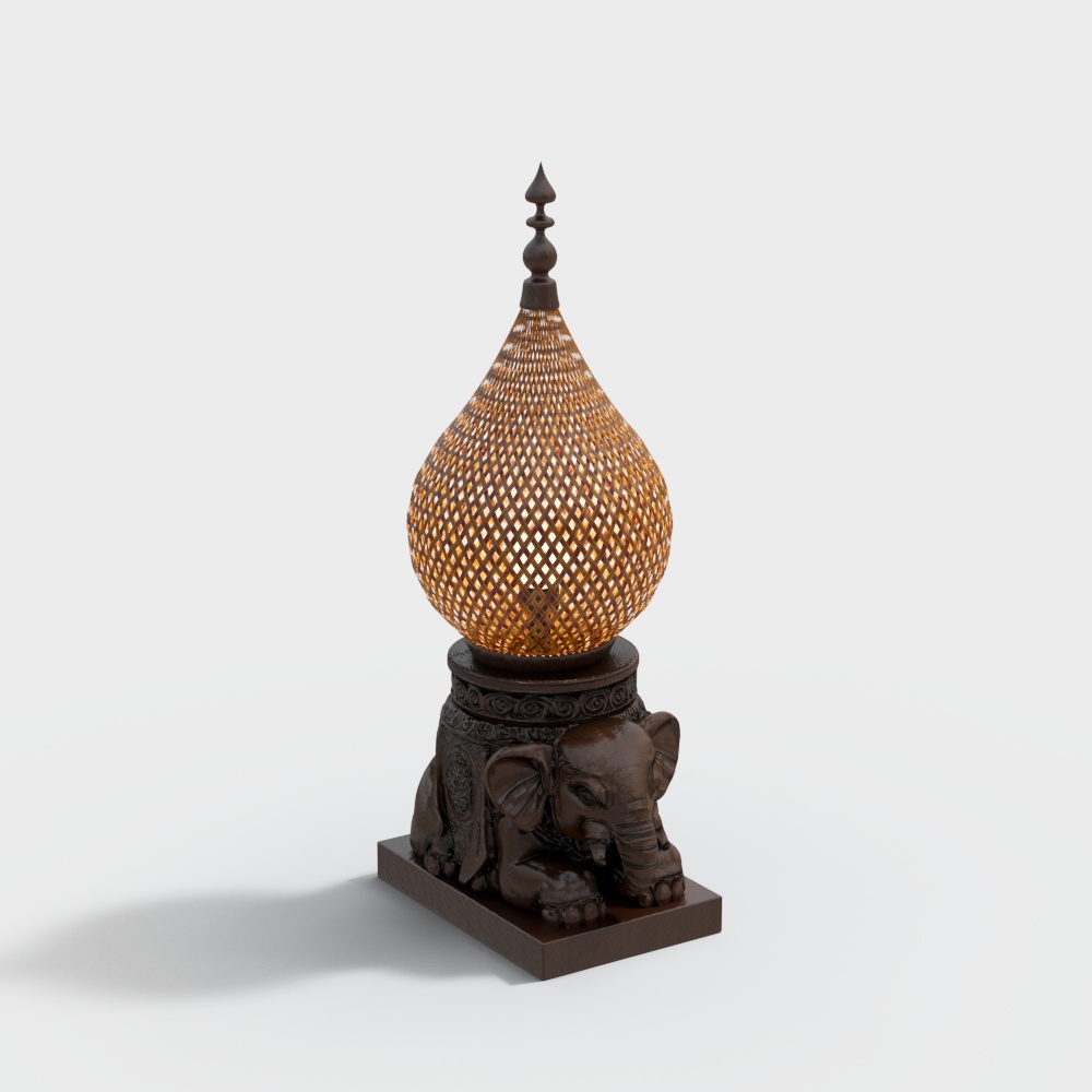 Elephant Thai Desk Lamp