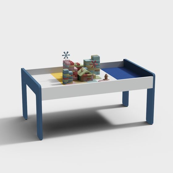 Modern Children's Toy Building Block Table