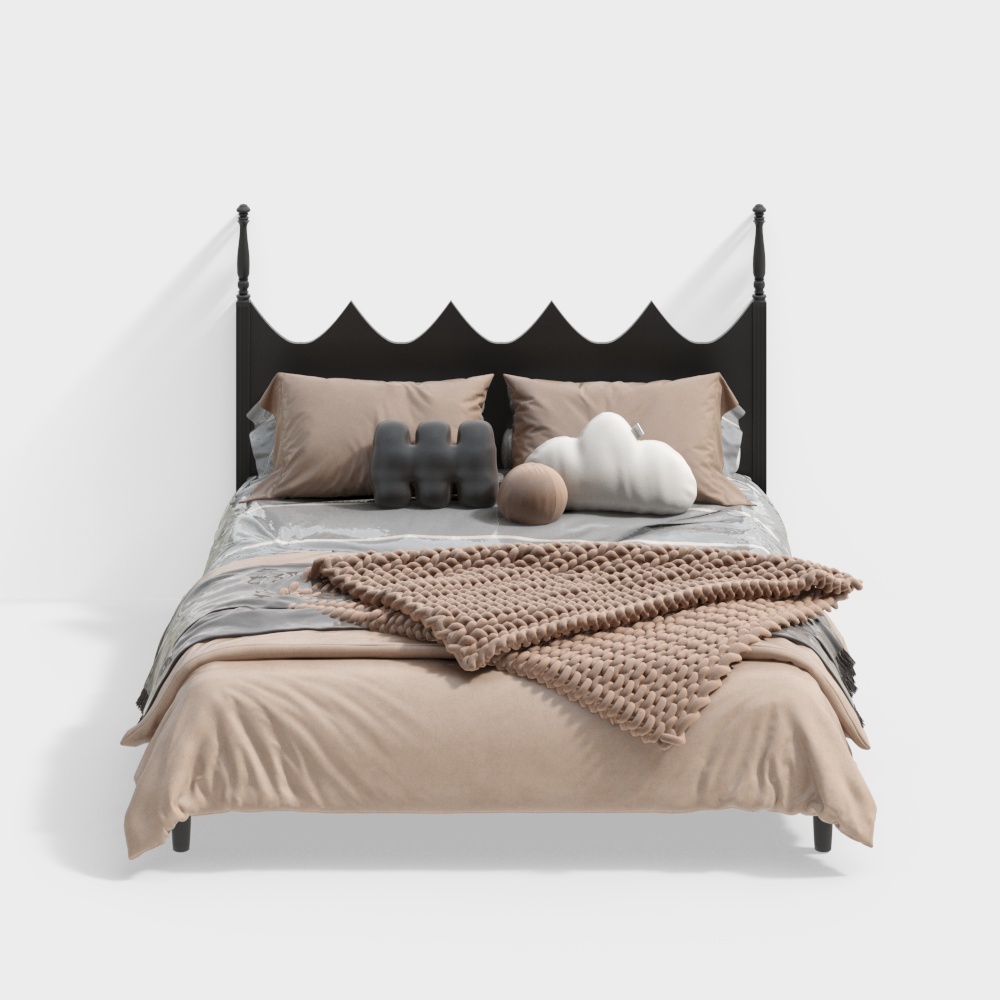 Giường Đôi Phong Cách Cổ Điển Pháp