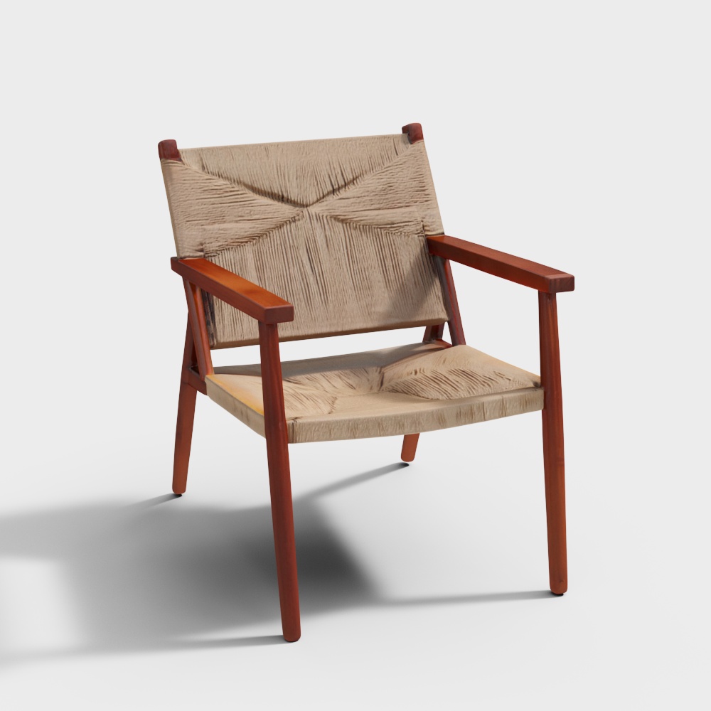 Abacus Solid Wood Lounge Chair in Kaira Finish