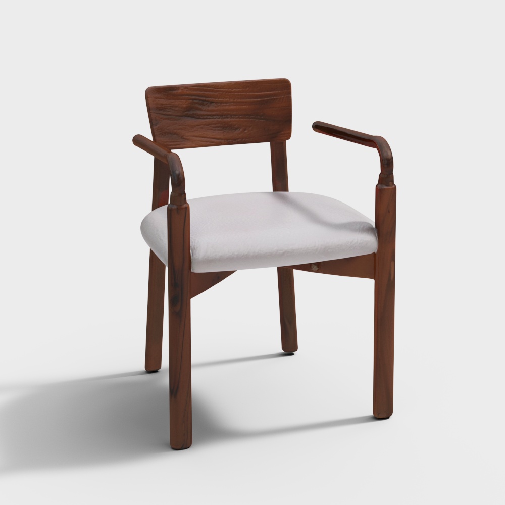 Andaman Blair Fabric Armchair in Natural Finish