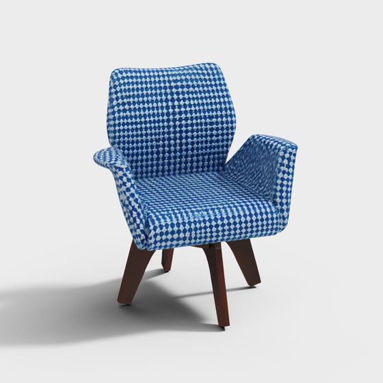 Stylish Low-Poly Armchair 3D model
