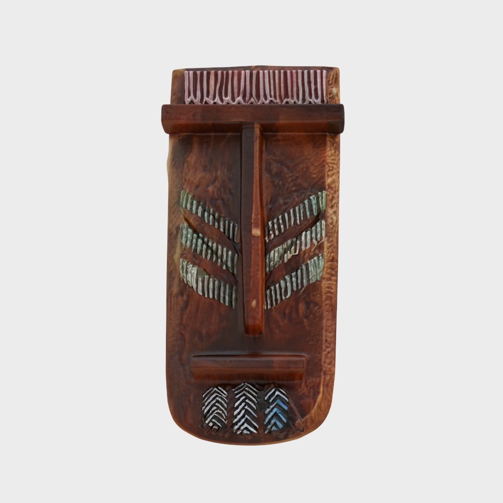 Teak Wood Century Hand-Painted Wall Mask