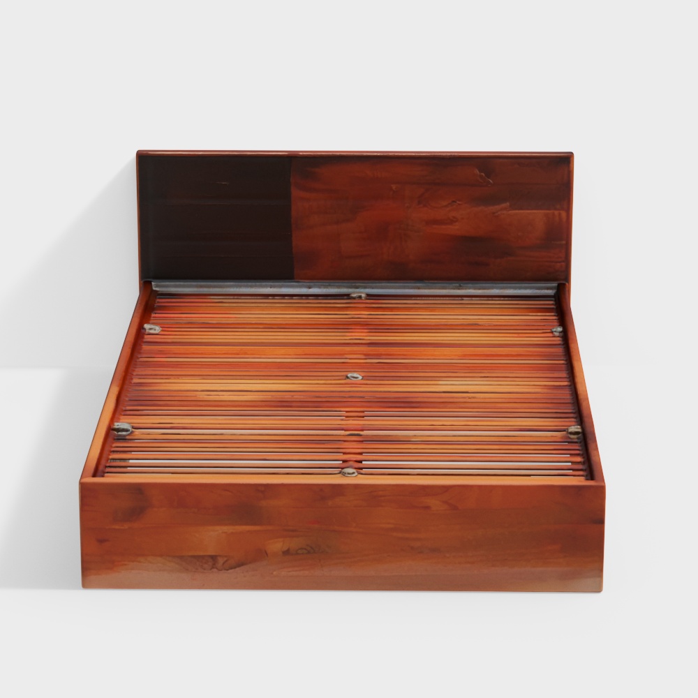 Emma Queen Size Wooden Bed with Storage