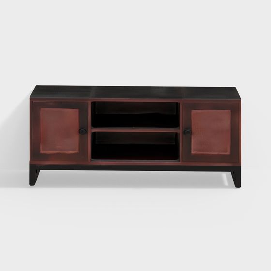 Vintage Industrial Style TV Cabinet 3D model