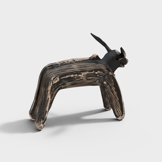 Wild Horn 3D model with Low Poly Design