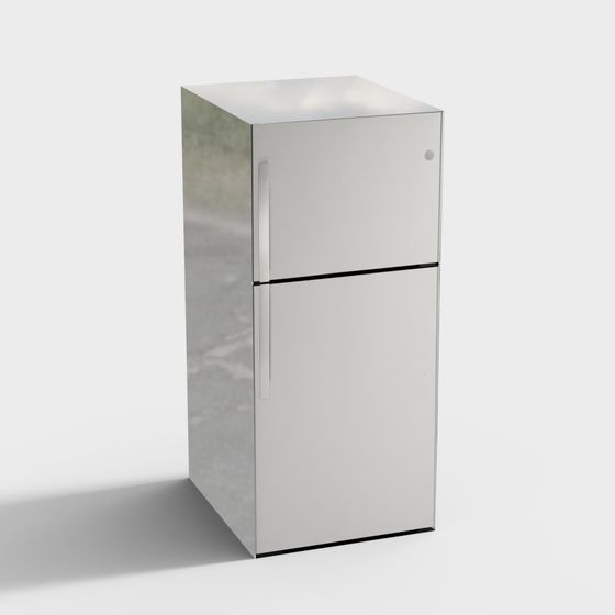 Sleek Minimalist Refrigerator 3D model