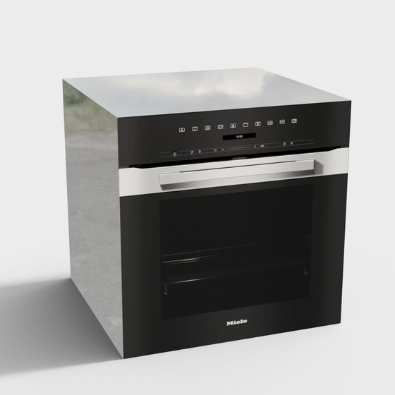 Elegant Miele Oven 3D model for Modern Kitchens
