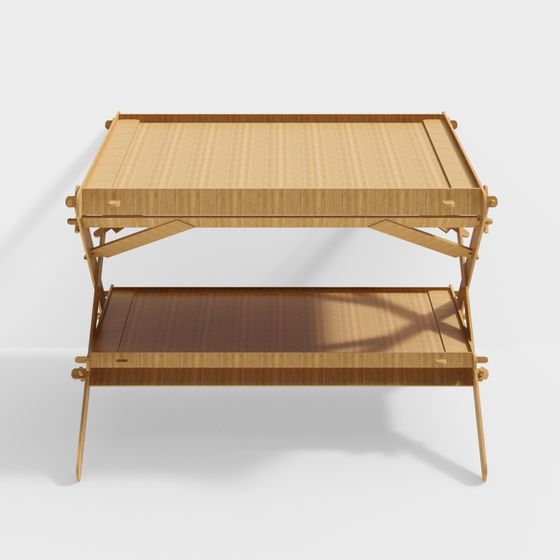 Modern Minimalist Wooden Desk 3D model