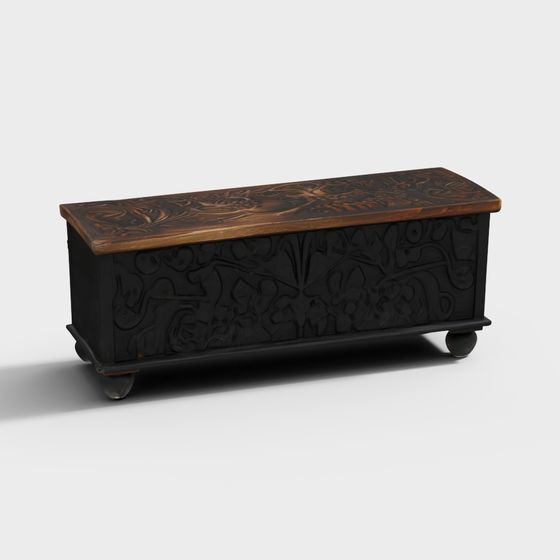 Charming Vintage Storage Chest 3D Model