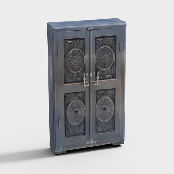 Antique Glass Cabinet 3D model for Creative Projects