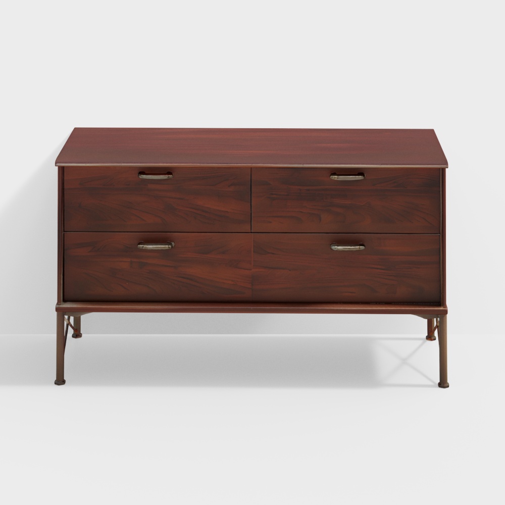 Brown Chest of 4 Drawers