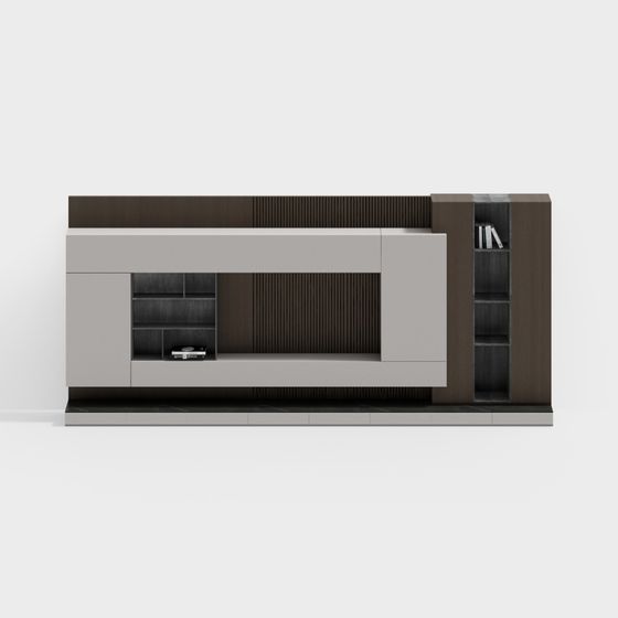 Stylish Low-Poly 3D TV Cabinet Model