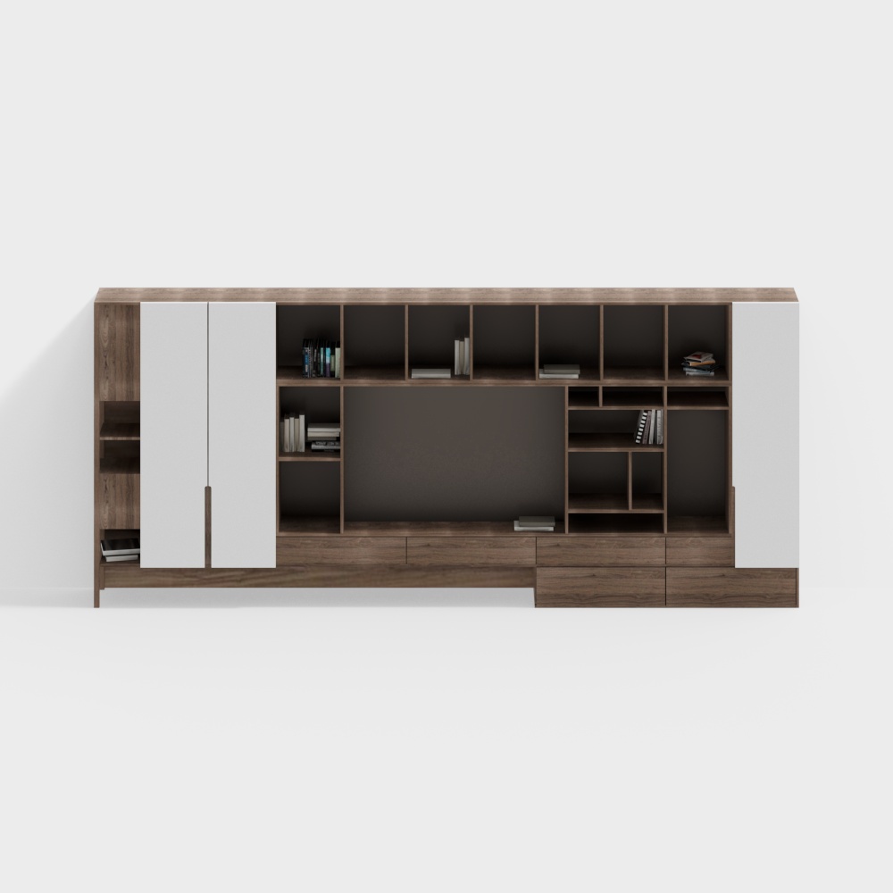 Il muro di fondo per la televisione