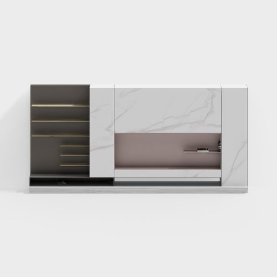 Minimalist Living Room TV Cabinet 3D model