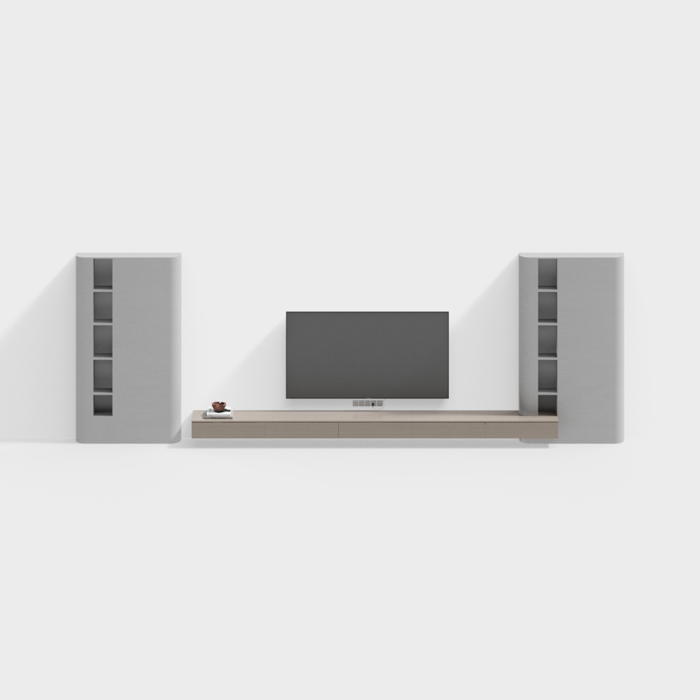 Il muro di fondo per la televisione