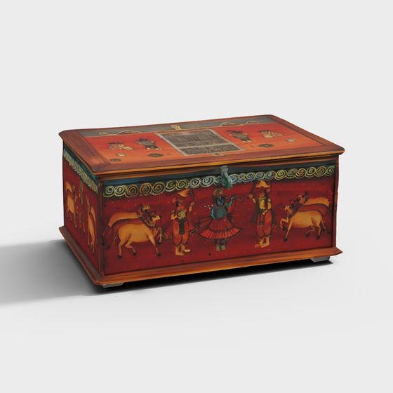 Ancient Charm Treasure Box 3D model for Creative Work
